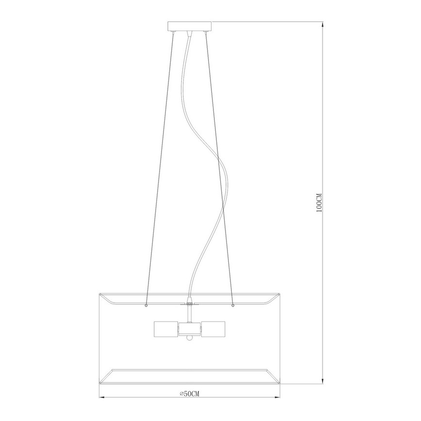 Zuma Line - Висящ полилей 4xE27/60W/230V черен