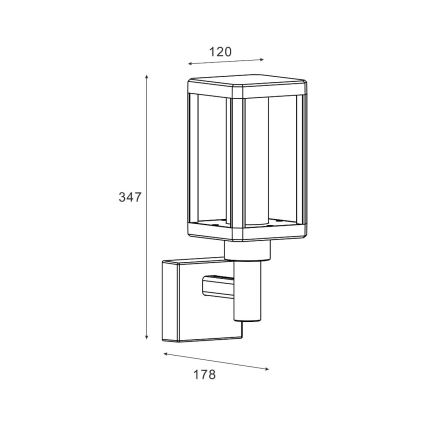 Zuma Line - LED Екстериорен аплик LED/12W/230V IP65 черен