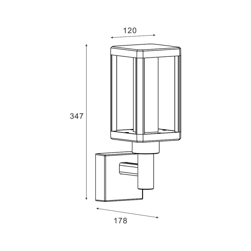 Zuma Line - LED Екстериорен аплик LED/12W/230V IP65 черен