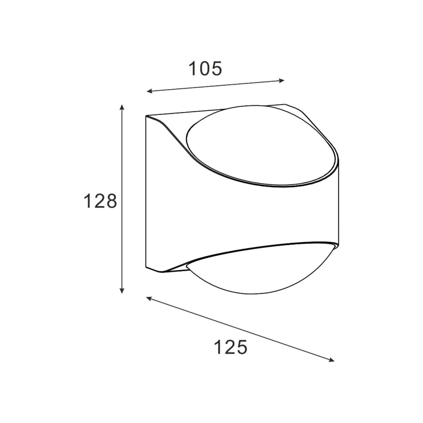Zuma Line - LED Екстериорен аплик LED/12W/230V IP65 черен