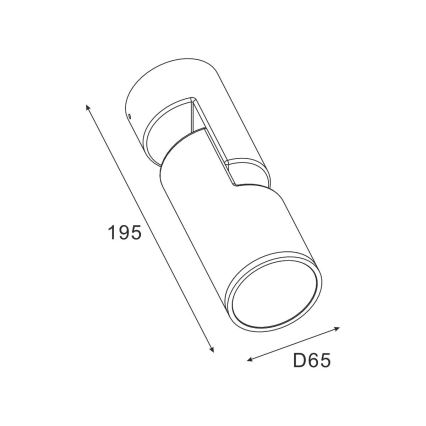 Zuma Line - Екстериорен аплик 1xGU10/35W/230V IP65 черен