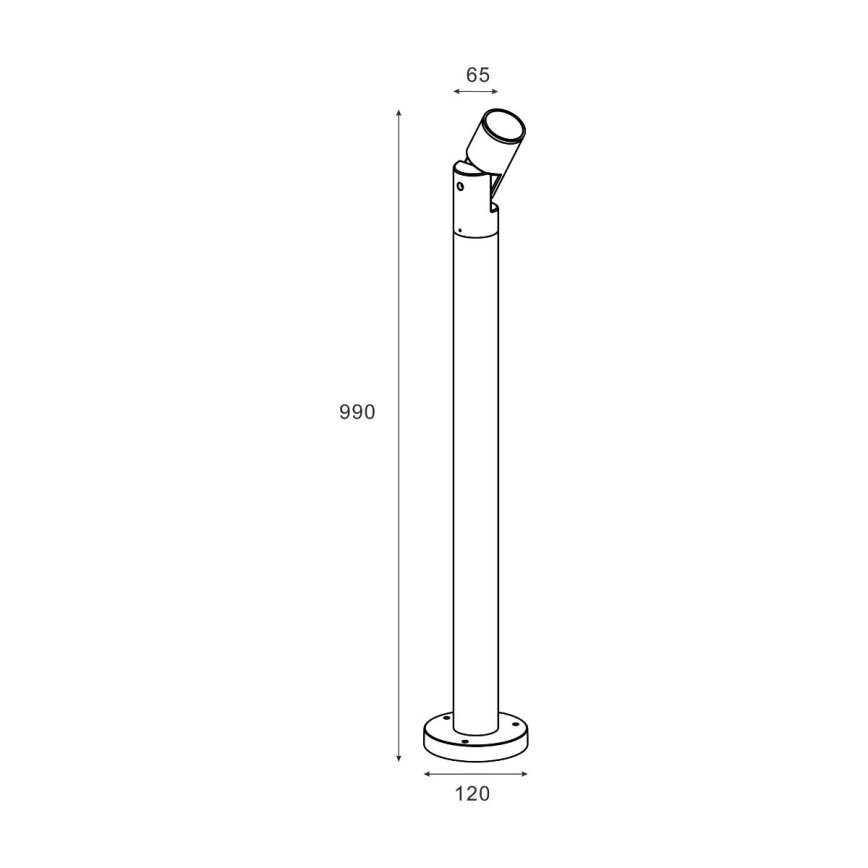 Zuma Line - Екстериорна лампа 1xGU10/35W/230V IP65 черен