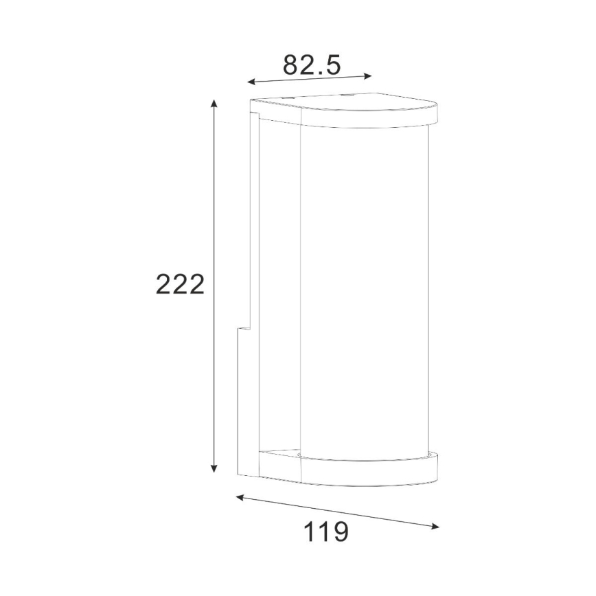 Zuma Line - Екстериорен аплик 1xE27/60W/230V IP44 черен