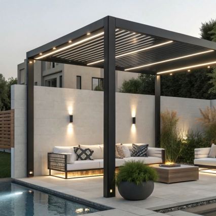 Zuma Line - Екстериорен аплик 2xGU10/35W/230V IP44 черен