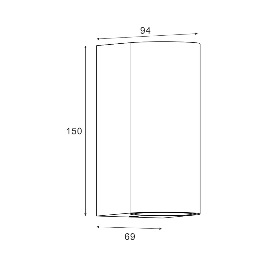 Zuma Line - Екстериорен аплик 2xGU10/35W/230V IP44 черен