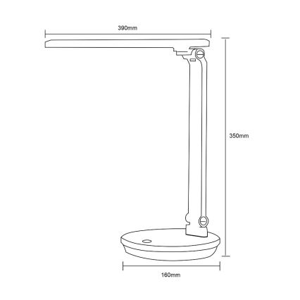 Zuma Line - LED настолна лампа LED/5W/230V 3000-6000K черна