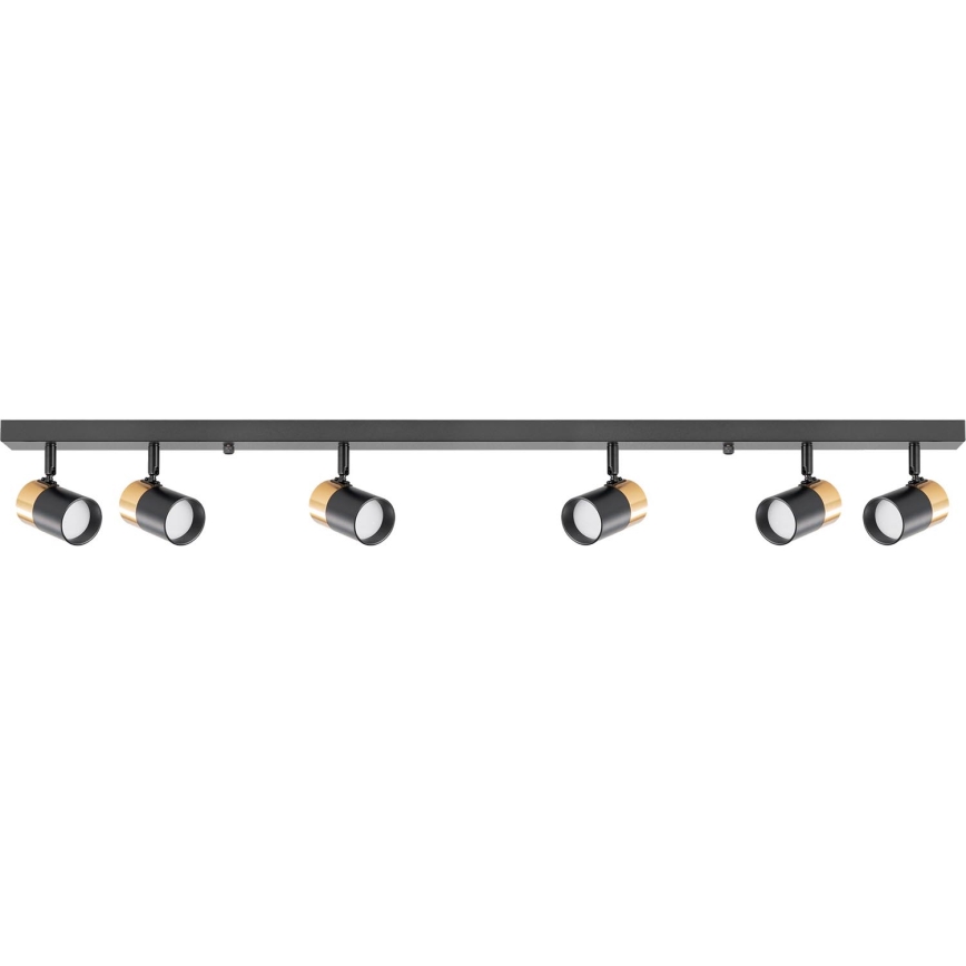 Zuma Line - Спот 6xGU10/50W/230V черен/златист