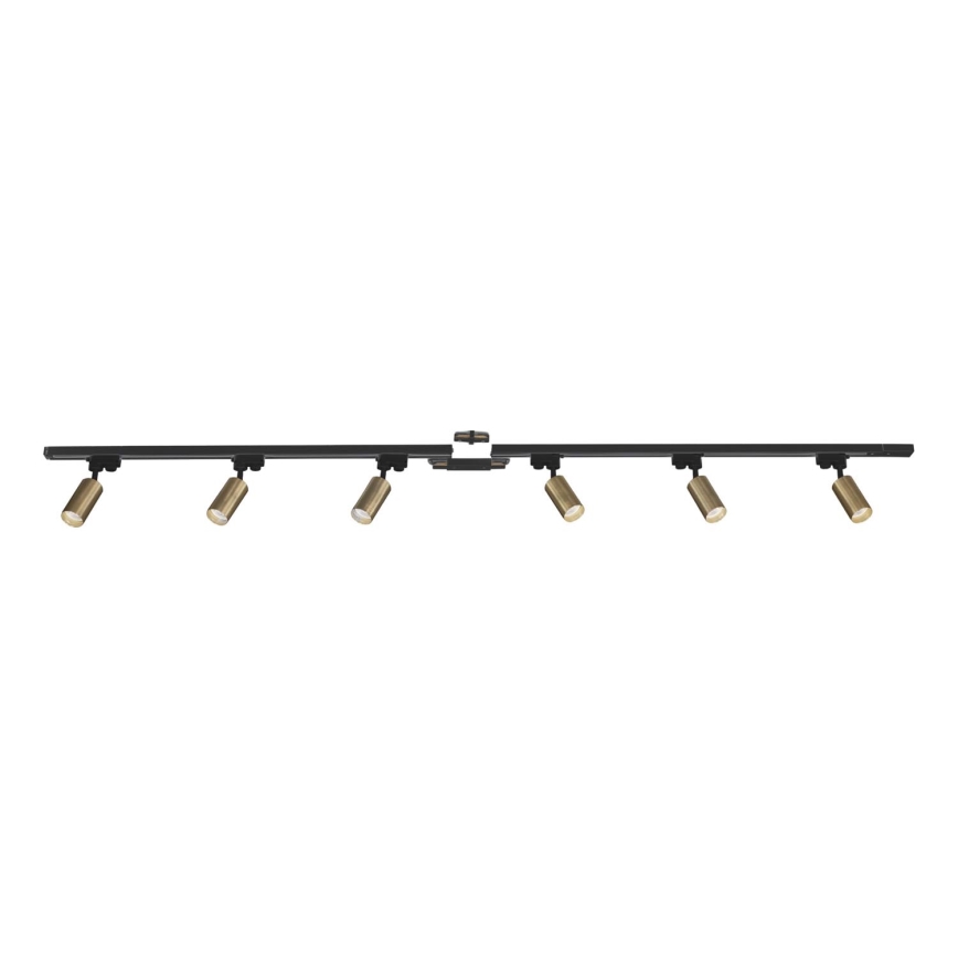 Zuma Line - Спот в релсова система 6xGU10/35W/230V черен/златист