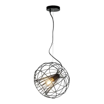 Zuma Line - Висящ полилей 1xE27/60W/230V черен