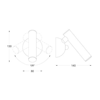 Zuma Line - LED стенен точков аплик LED/5W/230V златист