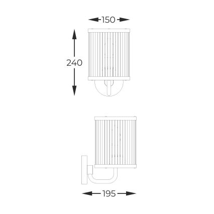 Zuma Line - Аплик 1xE14/60W/230V черен