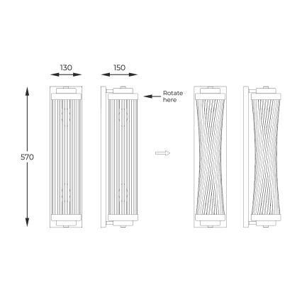 Zuma Line - Аплик 2xE14/60W/230V лъскав хром