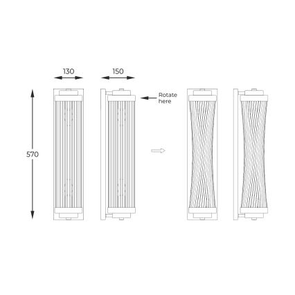 Zuma Line - Аплик 2xE14/60W/230V златист