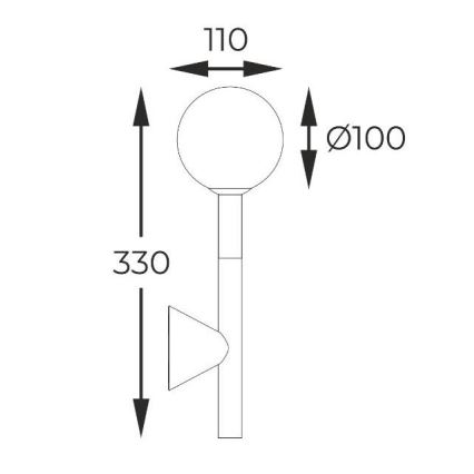 Zuma Line - Аплик 1xG9/4W/230V черен