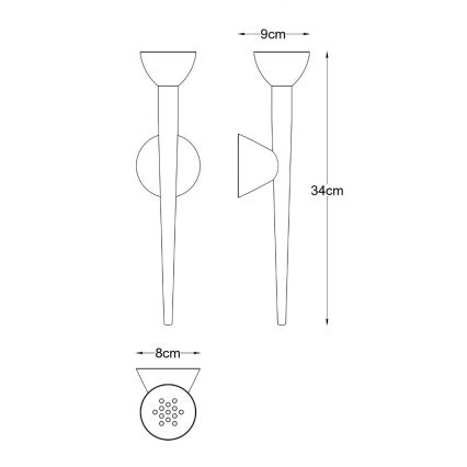Zuma Line - LED стенен аплик LED/5W/230V златен