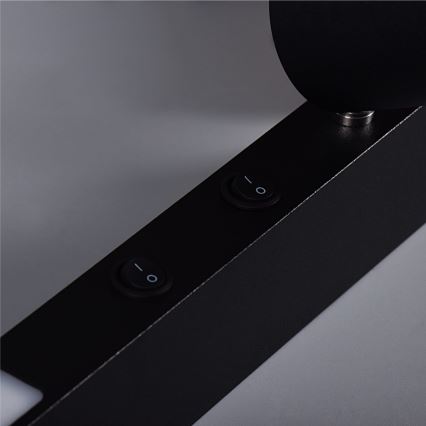 Zuma Line - LED стенен спот 1xGU10/5W/230V + LED/8W черен