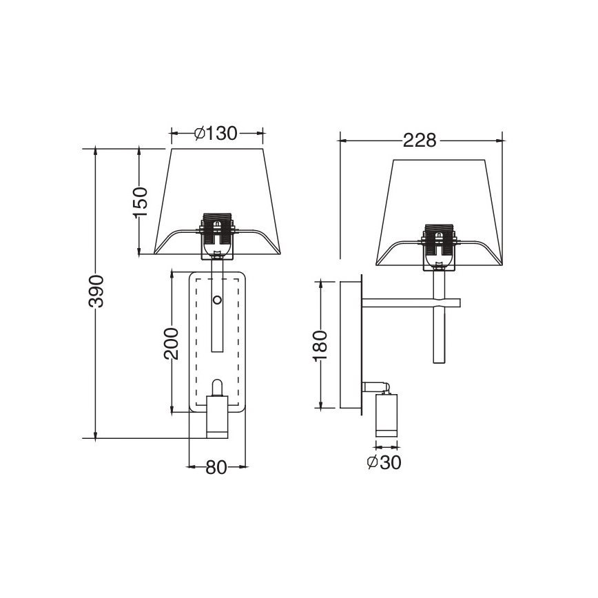 Zuma Line - LED стенна лампа 1xE27/40W/230V + LED/2,5W месинг/бяла