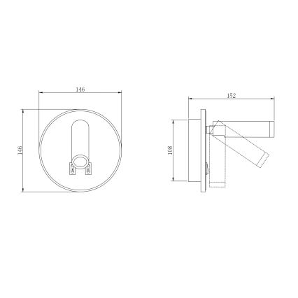 Zuma Line - LED стенно точково осветително тяло LED/5,5W/230V 4000K + LED/2,5W 3000K черно