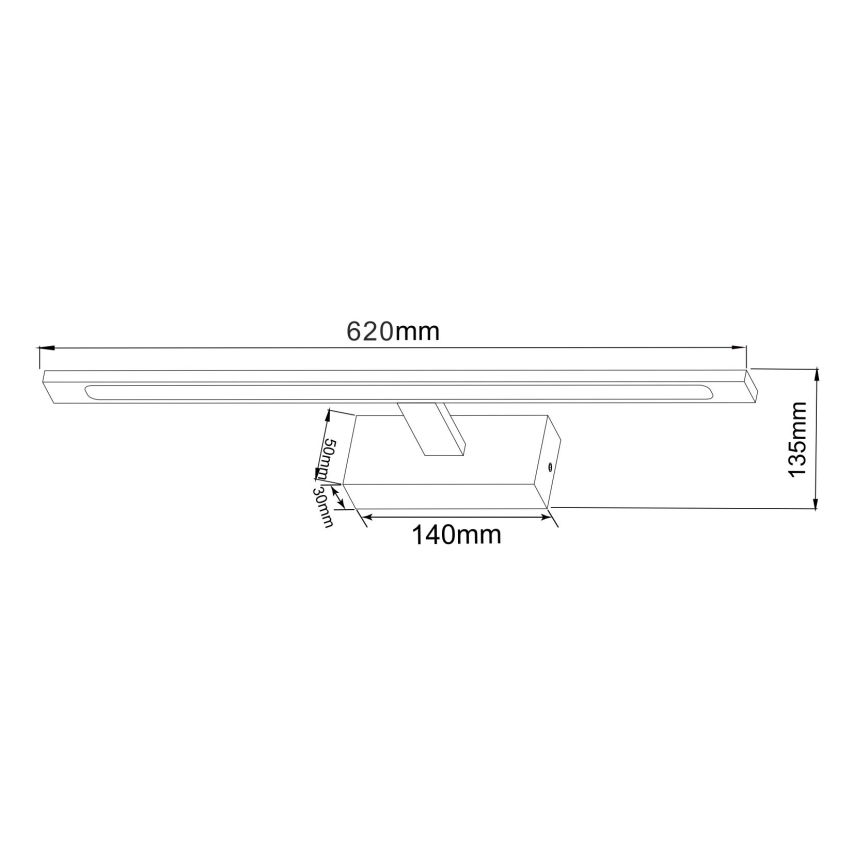Zuma Line - LED Лампа за огледало в баня LED/20W/230V 62 см IP44 лъскав хром