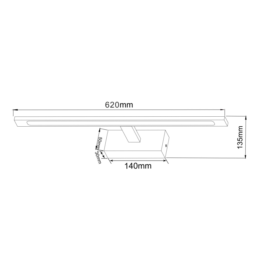 Zuma Line - LED Лампа за огледало в баня LED/20W/230V 62 cm IP44 златист