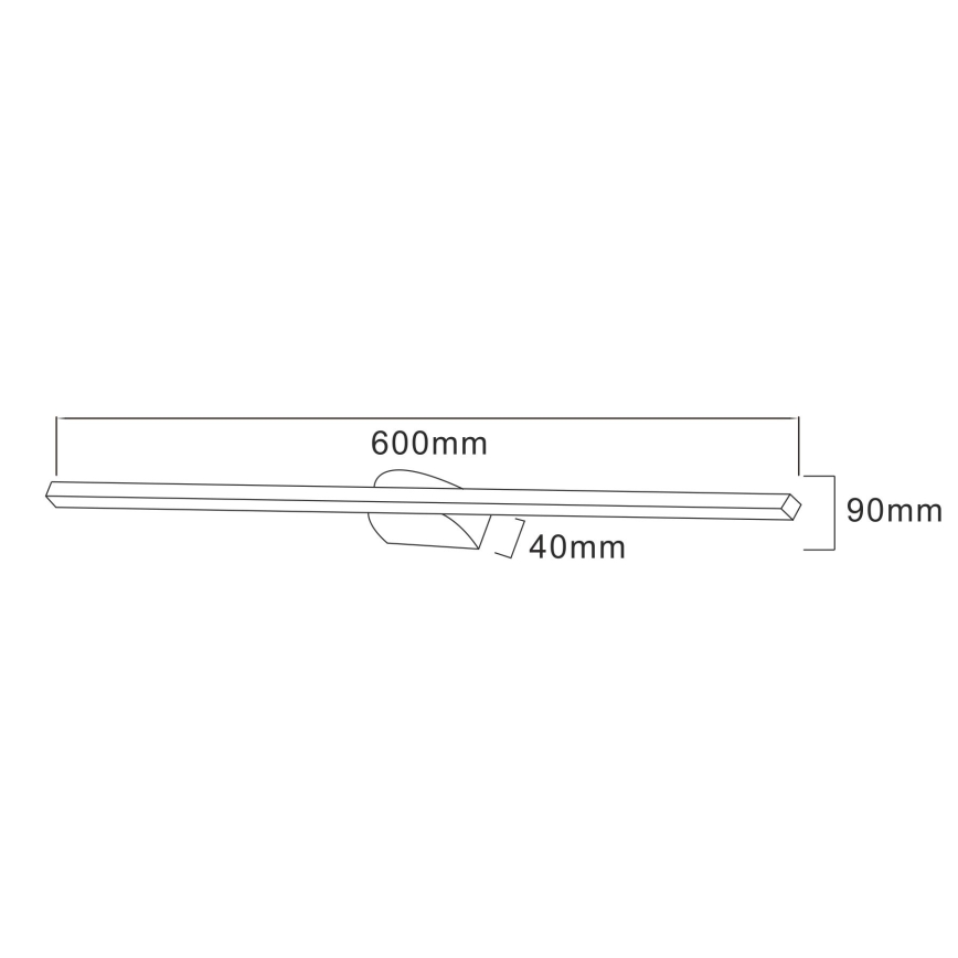 Zuma Line - LED Лампа за картина LED/20W/230V 60 см черен
