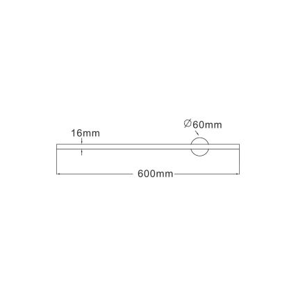 Zuma Line - LED аплик LED/8W/230V 60 см черен