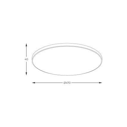 Zuma Line - LED таванно осветително тяло LED/44W/230V диаметър 47 см черно