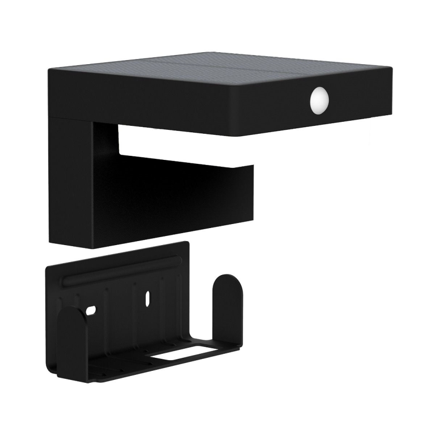 Zuma Line - LED соларен стенен фенер с датчик за движение и здрач LED/4,5W/2000 mAh IP44 черен