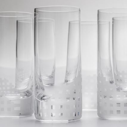 К-кт 1 x стъклена бутилка, 1 x стъклена запушалка и 6x чаша за шот прозрачен