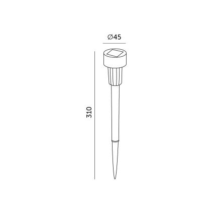 К-кт 10x LED Соларна лампа LED/0,06W/1,2V 6000K IP44
