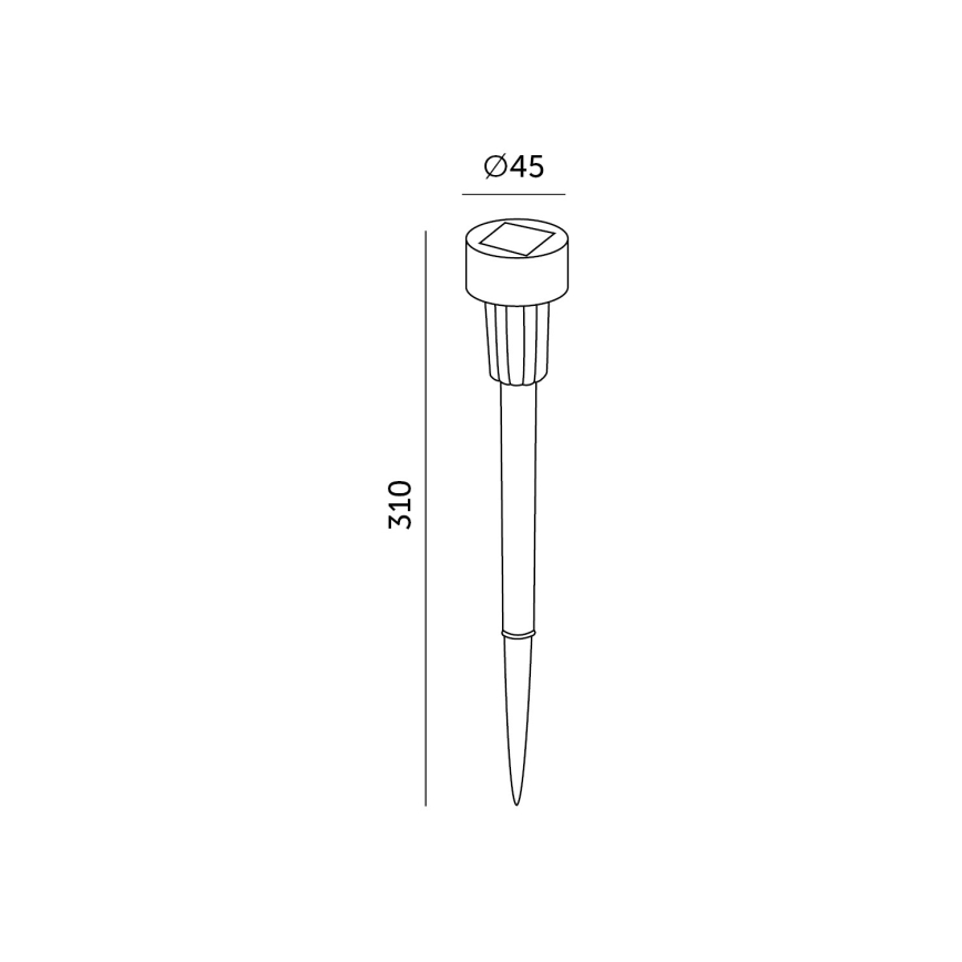 К-кт 10x LED Соларна лампа LED/0,06W/1,2V 6000K IP44