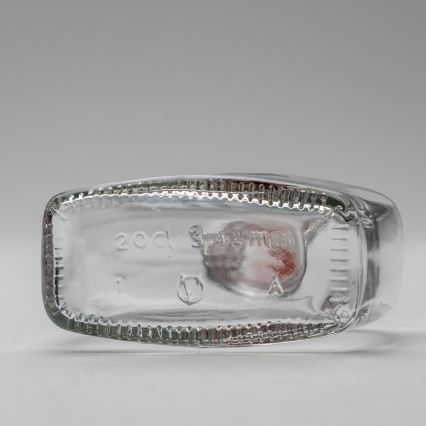 К-кт 1x стъклена бутилка и 2x чаша за шот прозрачен с мотив на слива