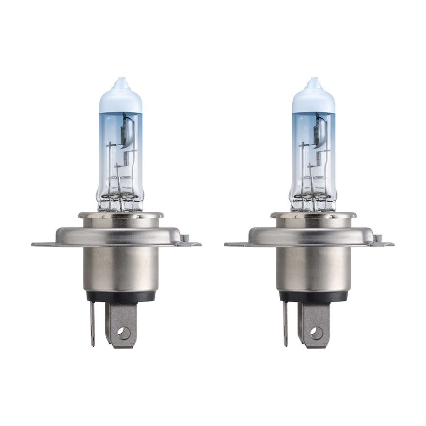 К-кт 2 бр. автомобилни крушки Philips WHITEVISION 12342WHVSM H4 PX26d/60W/55W/12V 3700K +2 позиционни крушки