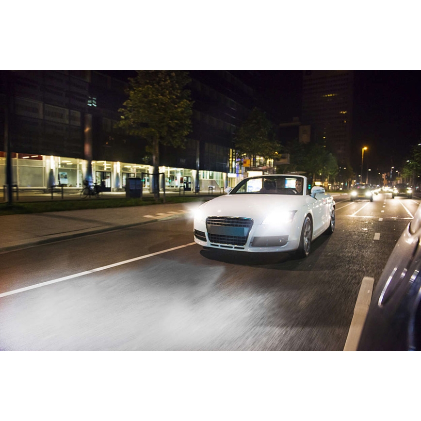 К-кт 2 бр. автомобилни крушки Philips WHITEVISION 12342WHVSM H4 PX26d/60W/55W/12V 3700K +2 позиционни крушки