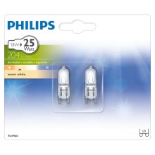 К-кт 2 бр. индустриални крушки Philips ECOHALO G9/18W/230V 2800K
