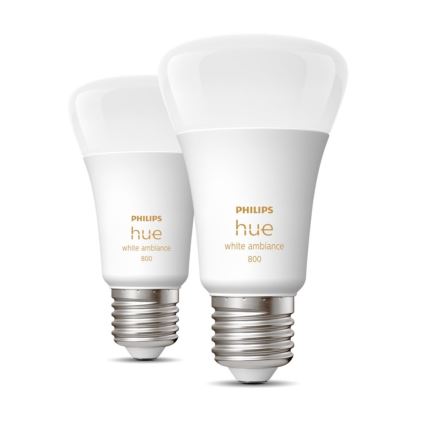 К-кт 2 бр. LED димируеми крушки Philips Hue WHITE AMBIANCE E27/6W/230V 2200-6500K