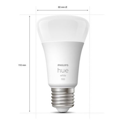 К-кт 2 бр. LED димируеми крушки Philips Hue WHITE E27/9,5W/230V 2700K