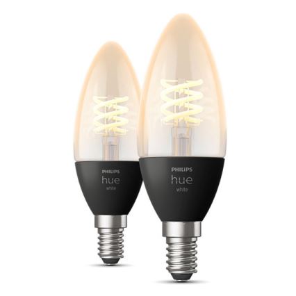 К-кт 2 бр. LED димируеми крушки Philips Hue WHITE FILAMENT E14/4,5W/230V 2100K