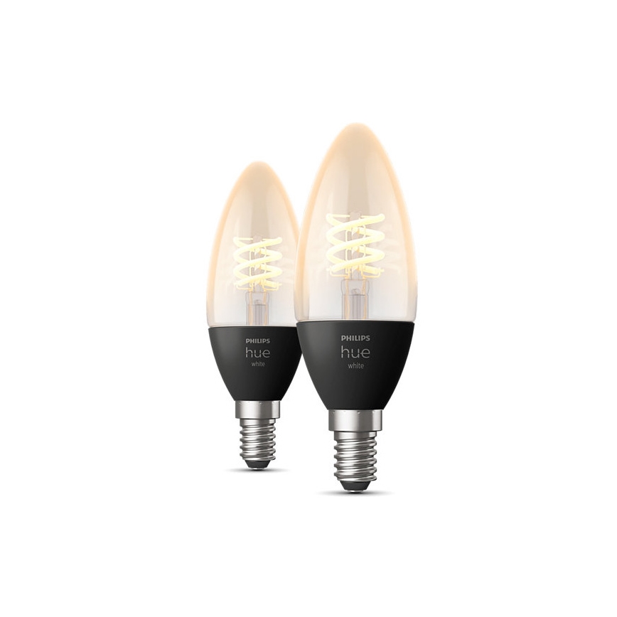 К-кт 2 бр. LED димируеми крушки Philips Hue WHITE FILAMENT E14/4,5W/230V 2100K