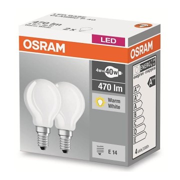 К-кт 2 бр. LED крушки P40 E14/4W/230V 2700K - Osram