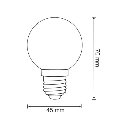 К-кт 2 бр. LED крушки PARTY E27/0,5W/36V бели 3000K