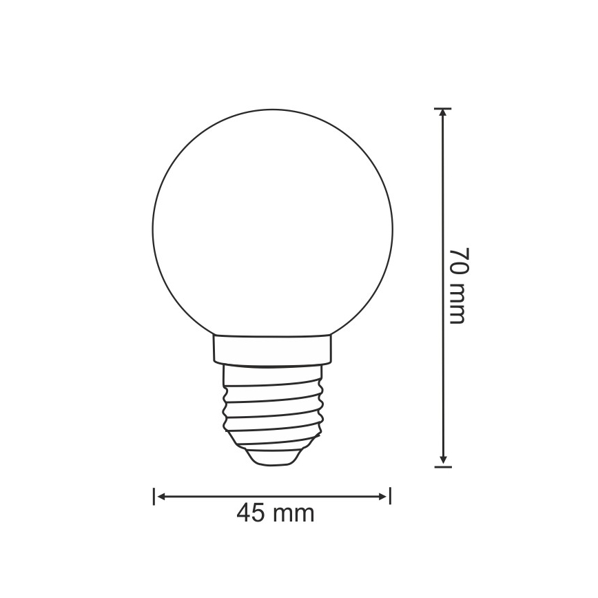 К-кт 2 бр. LED крушки PARTY E27/0,5W/36V бели 3000K