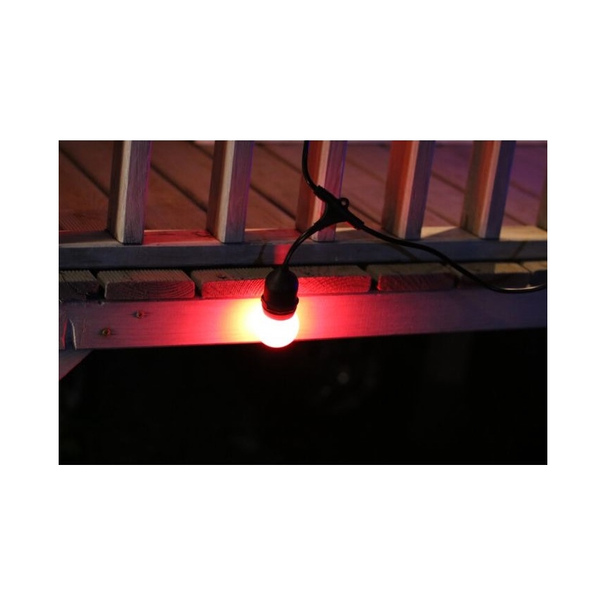 К-кт 2 бр. LED крушки PARTY E27/0,5W/36V червени 3000K