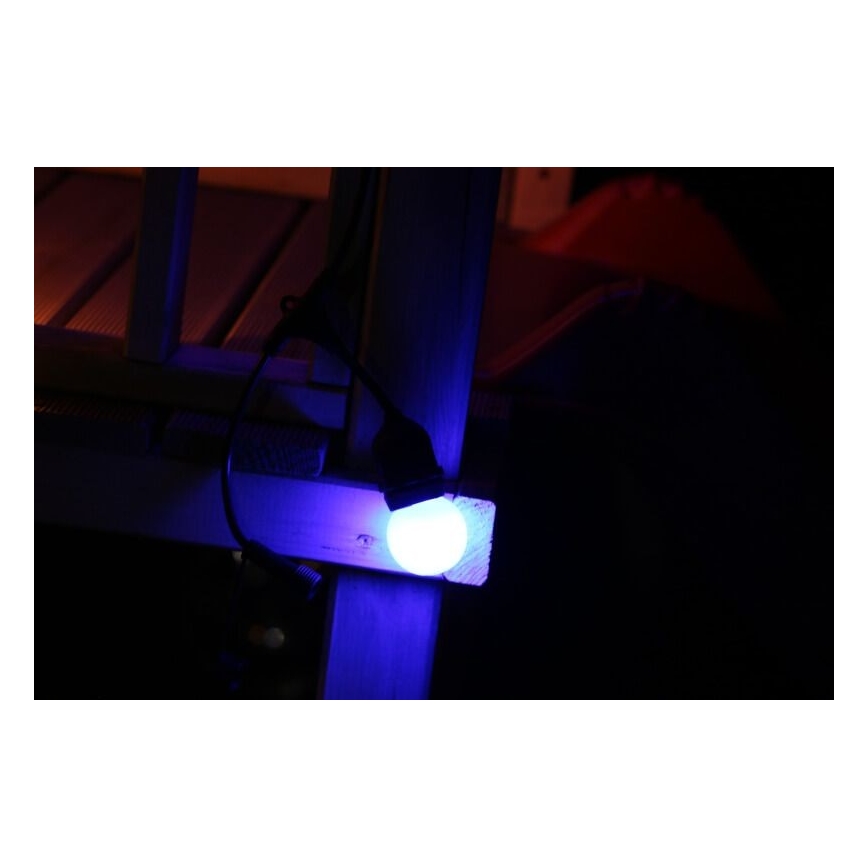 К-кт 2 бр. LED крушки PARTY E27/0,5W/36V сини 3000K