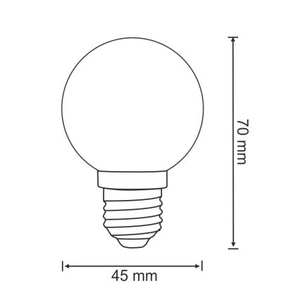 К-кт 2 бр. LED крушки PARTY E27/0,5W/36V сини 3000K