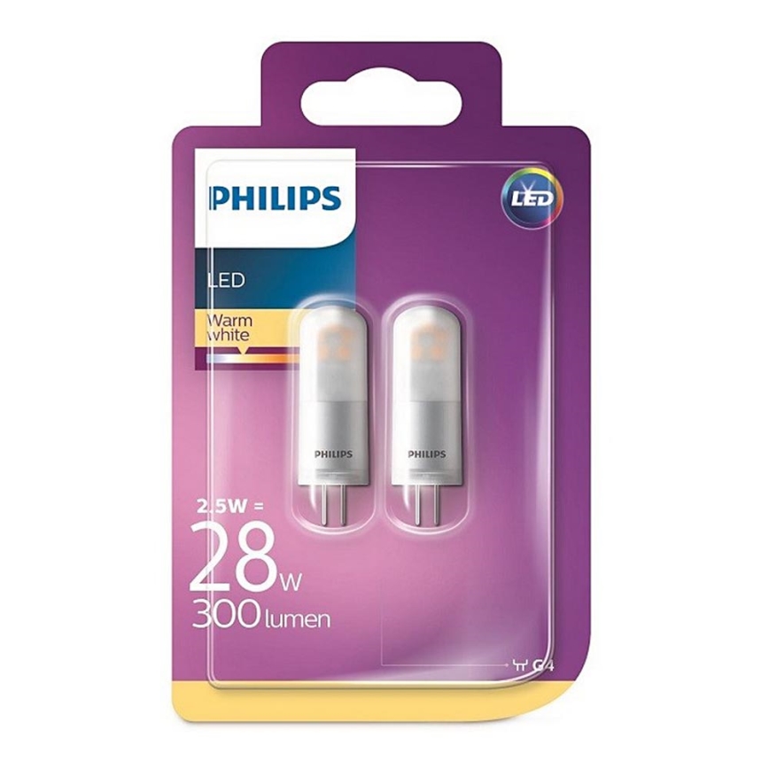 К-кт 2 бр. LED крушки Philips G4/2,5W/12V 2700K