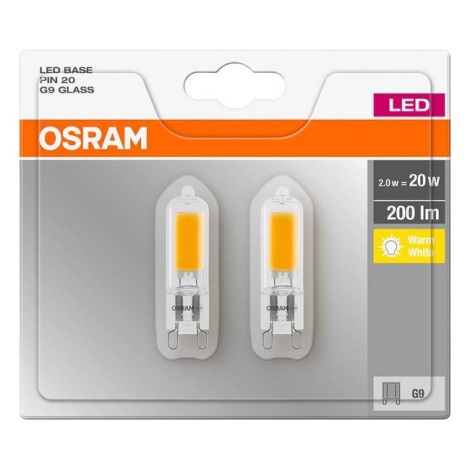 К-кт 2 бр. LED крушки PIN G9/2W/230V 2700K - Osram