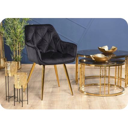 К-кт 2 бр. трапезни столове HANA черен