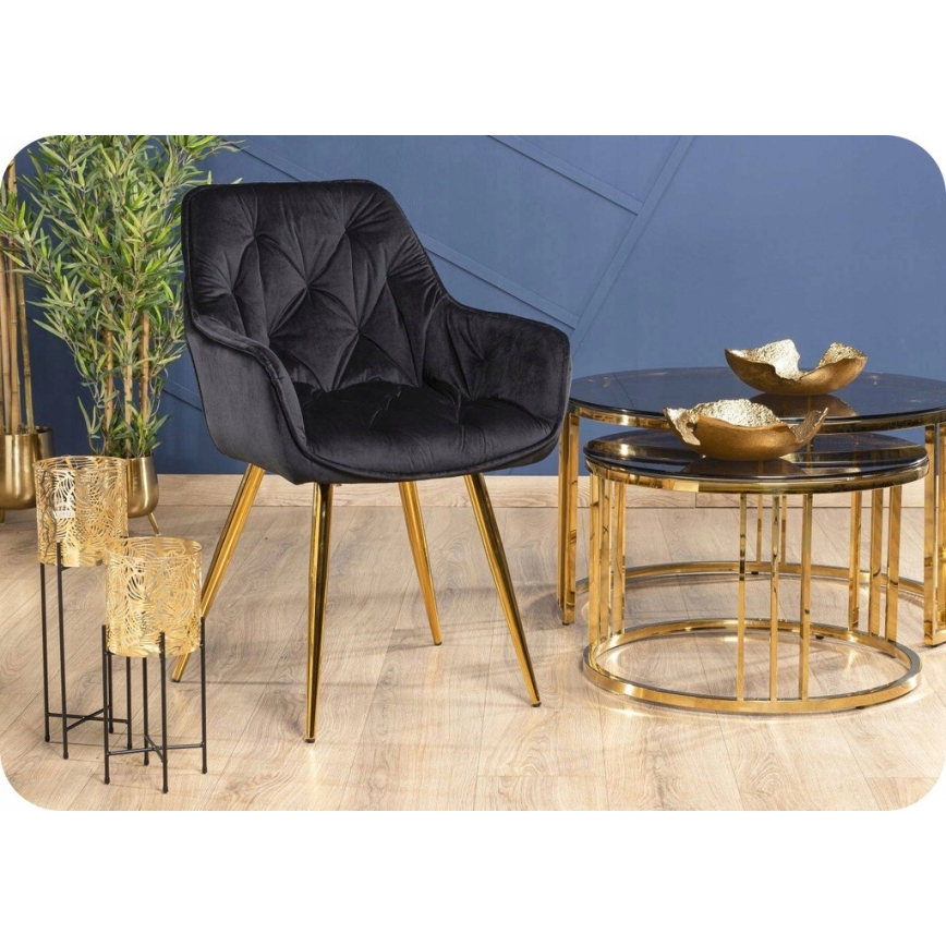 К-кт 2 бр. трапезни столове HANA черен