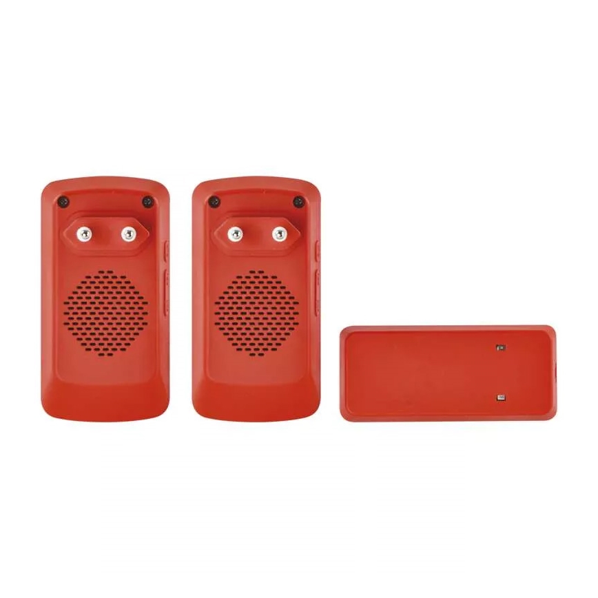 К-кт 2бр. безжични звънци за контакт 230V IP44